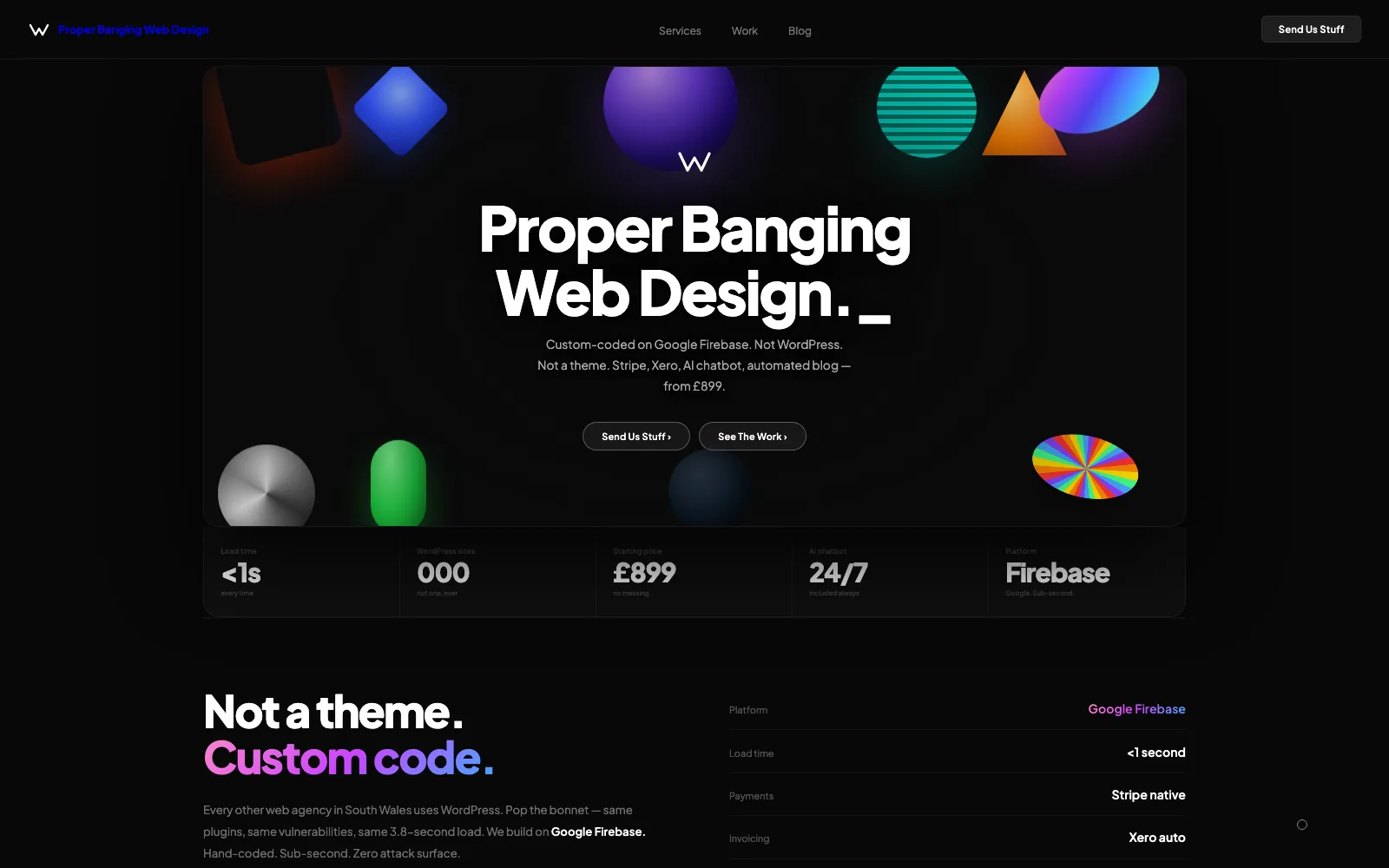 3D Objects website design style preview