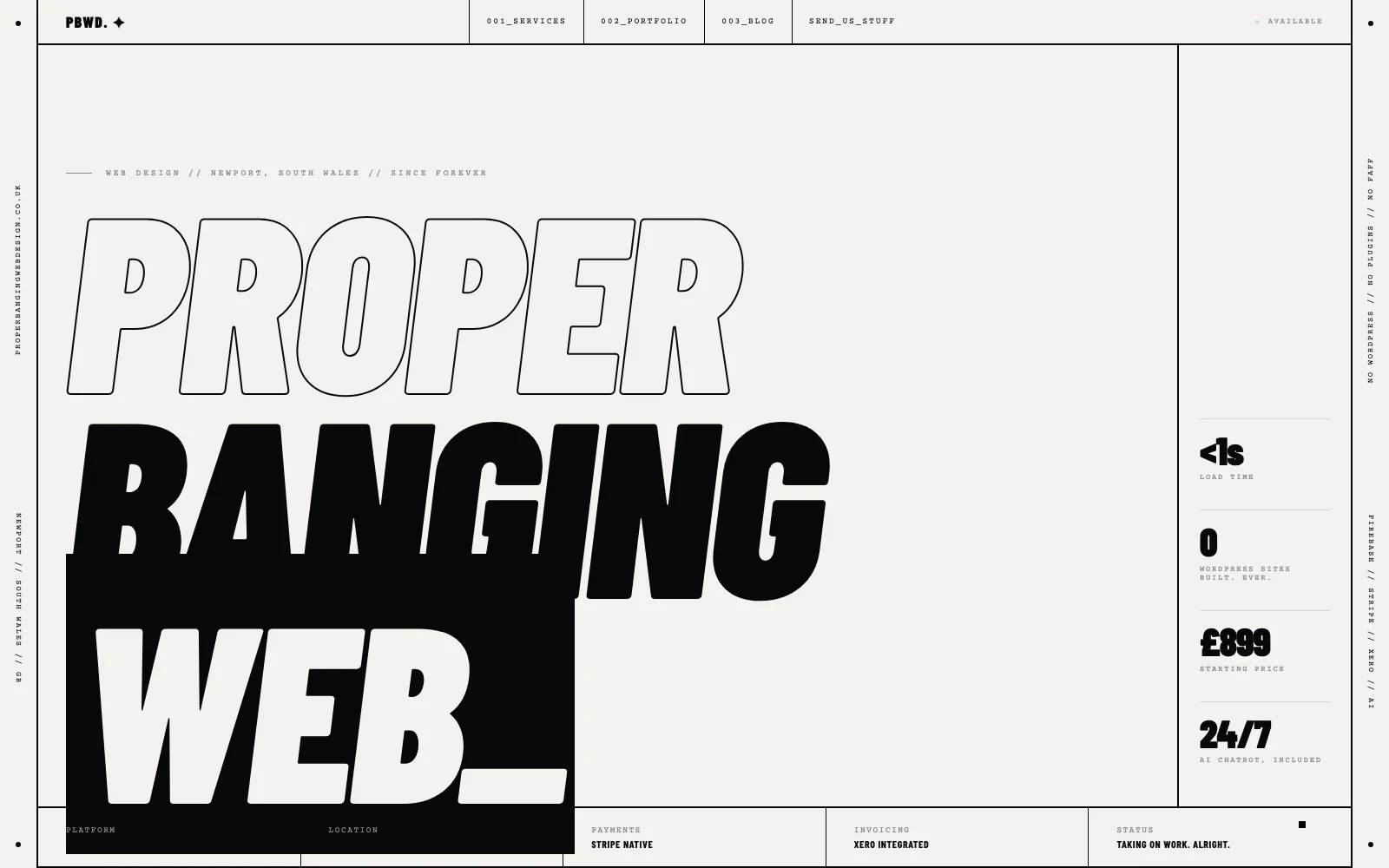 Infringe website design style preview