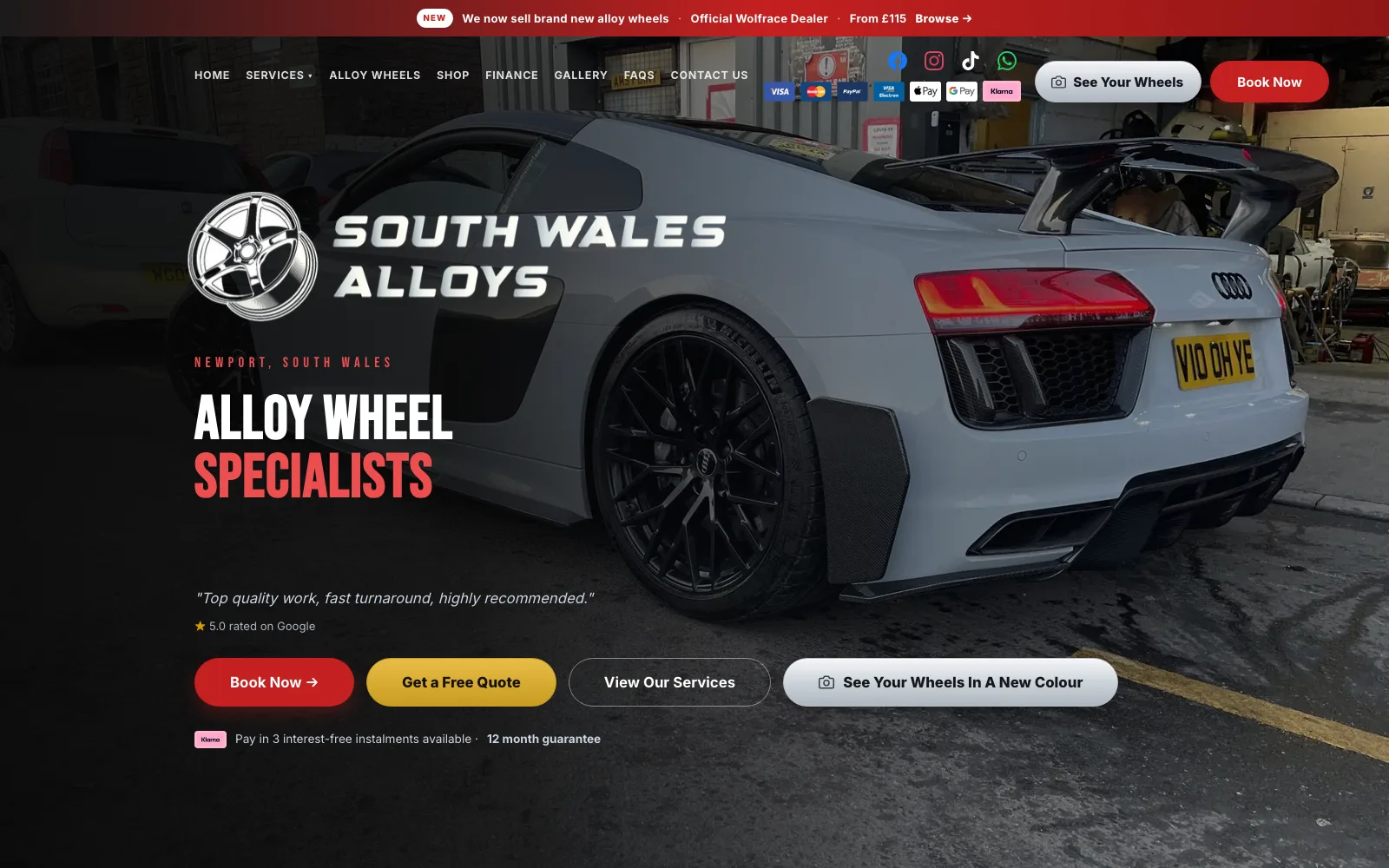 South Wales Alloys website homepage